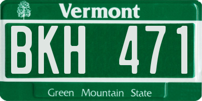 VT license plate BKH471