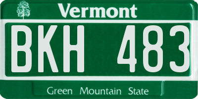 VT license plate BKH483
