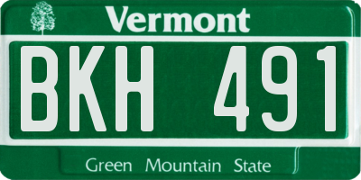 VT license plate BKH491