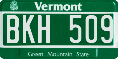VT license plate BKH509