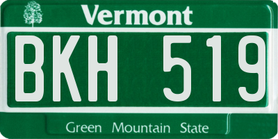 VT license plate BKH519