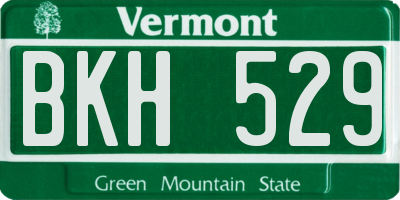 VT license plate BKH529