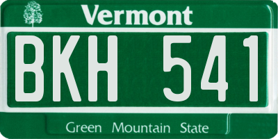 VT license plate BKH541