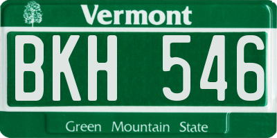 VT license plate BKH546