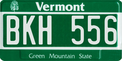 VT license plate BKH556