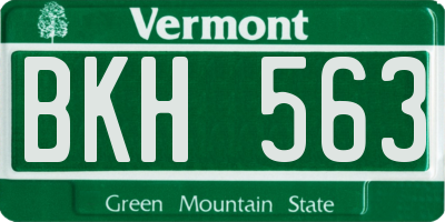 VT license plate BKH563