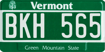 VT license plate BKH565