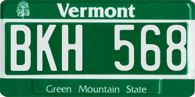 VT license plate BKH568