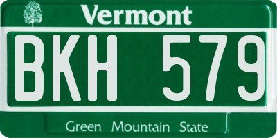 VT license plate BKH579