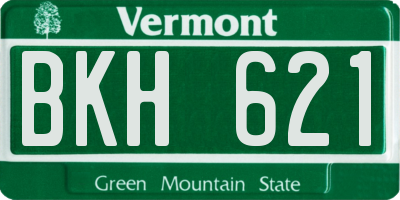 VT license plate BKH621