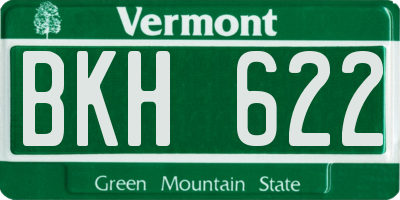 VT license plate BKH622