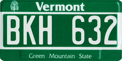 VT license plate BKH632