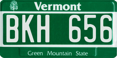 VT license plate BKH656