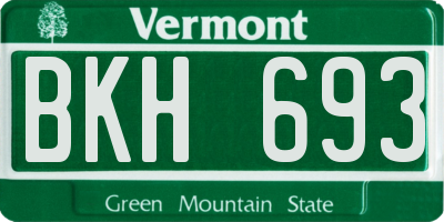VT license plate BKH693