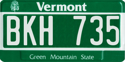 VT license plate BKH735