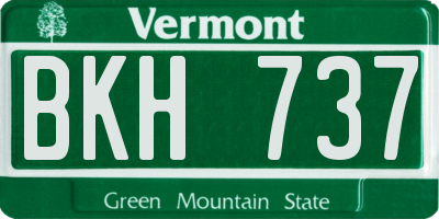 VT license plate BKH737