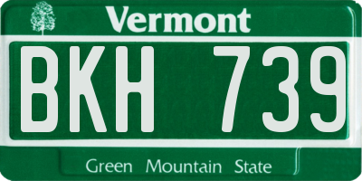 VT license plate BKH739