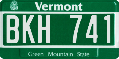 VT license plate BKH741