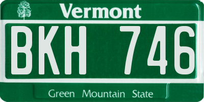 VT license plate BKH746