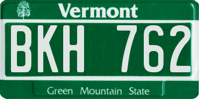 VT license plate BKH762