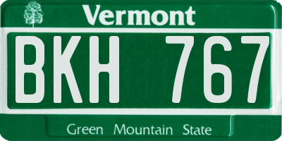 VT license plate BKH767