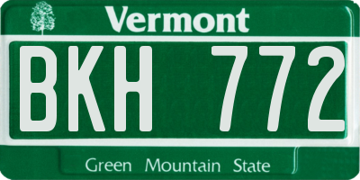 VT license plate BKH772