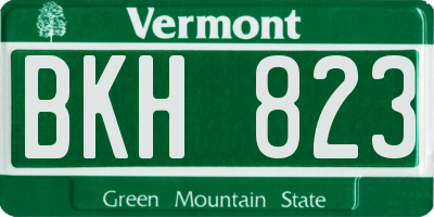 VT license plate BKH823