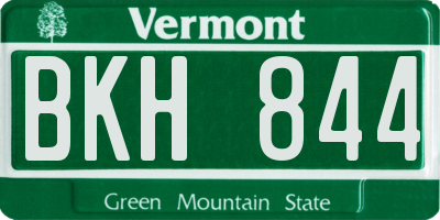 VT license plate BKH844
