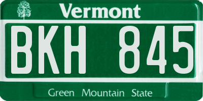 VT license plate BKH845