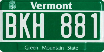 VT license plate BKH881