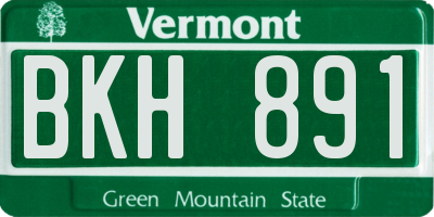 VT license plate BKH891