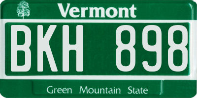 VT license plate BKH898