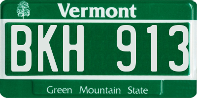 VT license plate BKH913