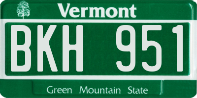 VT license plate BKH951