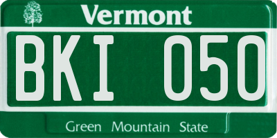 VT license plate BKI050