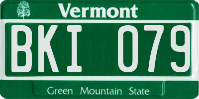 VT license plate BKI079