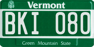 VT license plate BKI080
