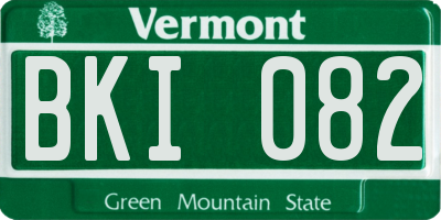 VT license plate BKI082