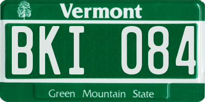 VT license plate BKI084