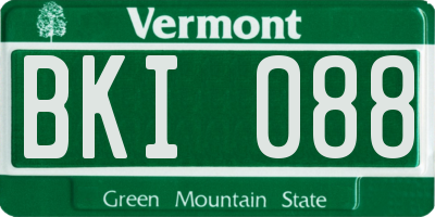 VT license plate BKI088