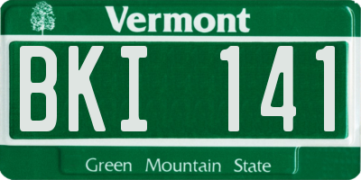 VT license plate BKI141