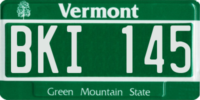 VT license plate BKI145