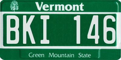 VT license plate BKI146