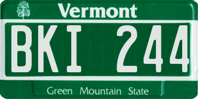VT license plate BKI244