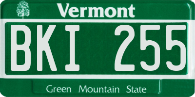 VT license plate BKI255