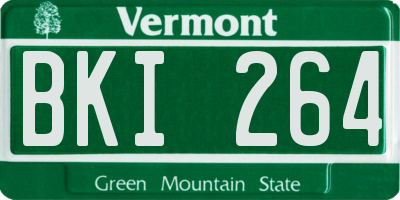 VT license plate BKI264