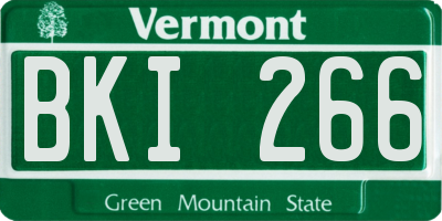 VT license plate BKI266