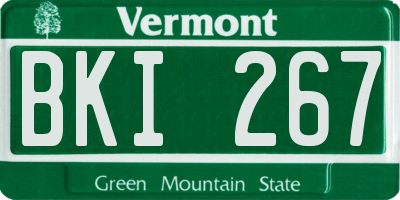 VT license plate BKI267