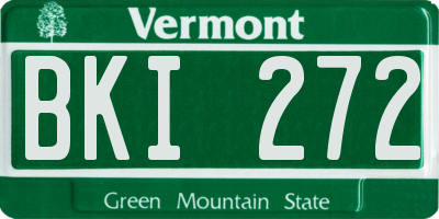 VT license plate BKI272