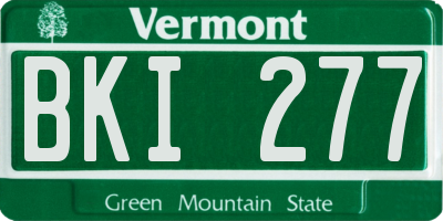VT license plate BKI277